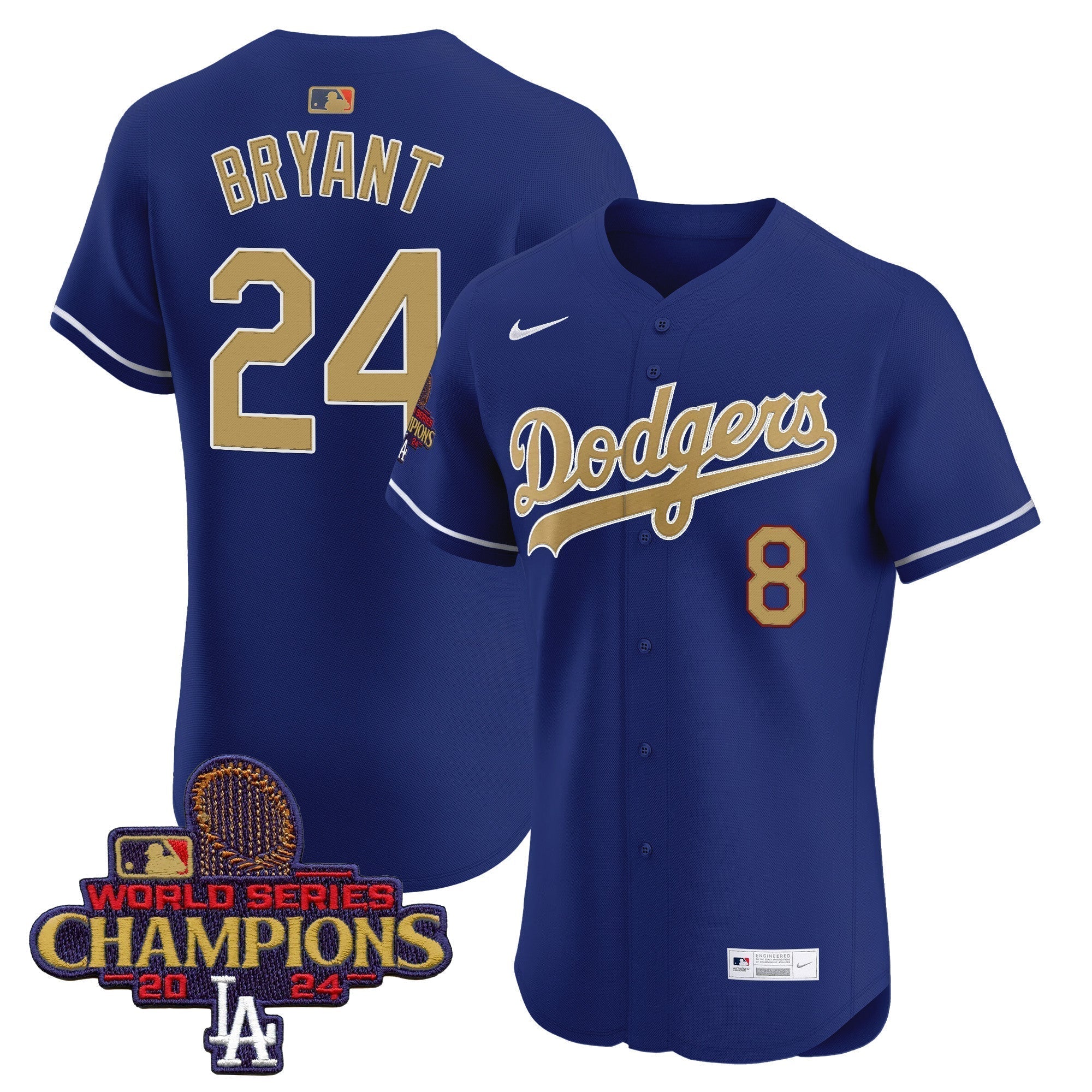 Dodgers 2025 Gold Vapor Premier Elite Jersey - All Stitched
