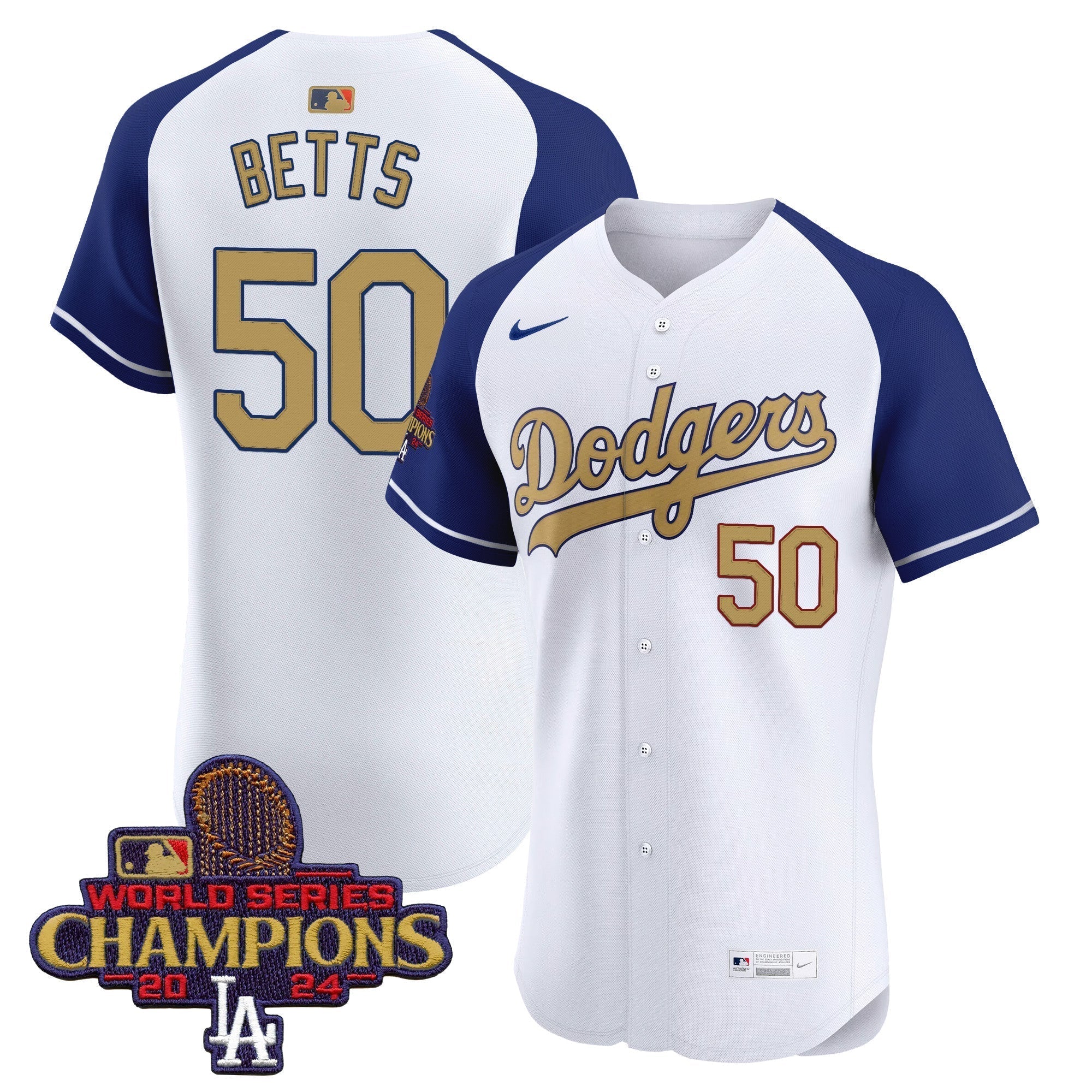 Dodgers 2025 Gold Vapor Premier Elite Jersey - All Stitched