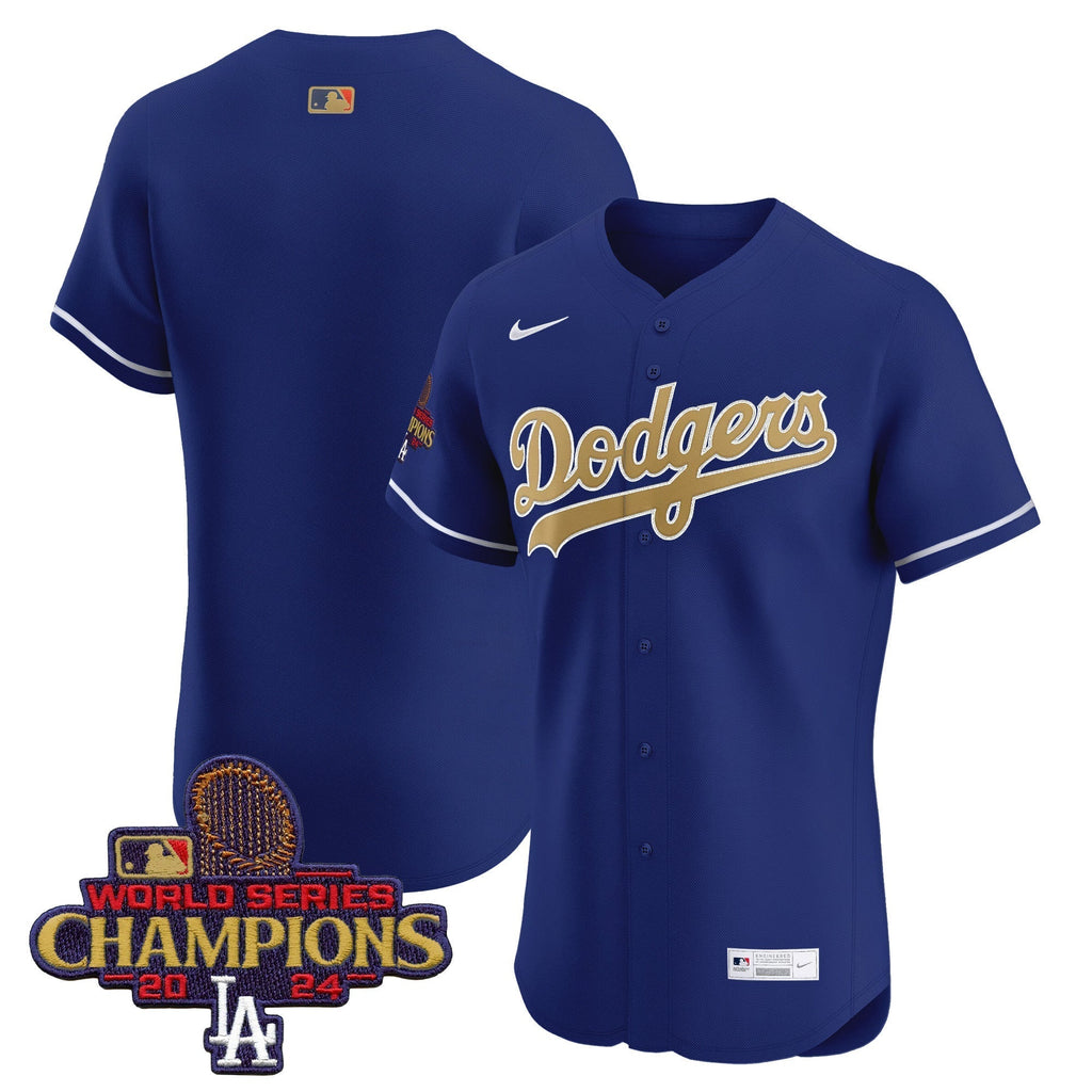 Dodgers 2025 Gold Vapor Premier Elite Jersey - All Stitched