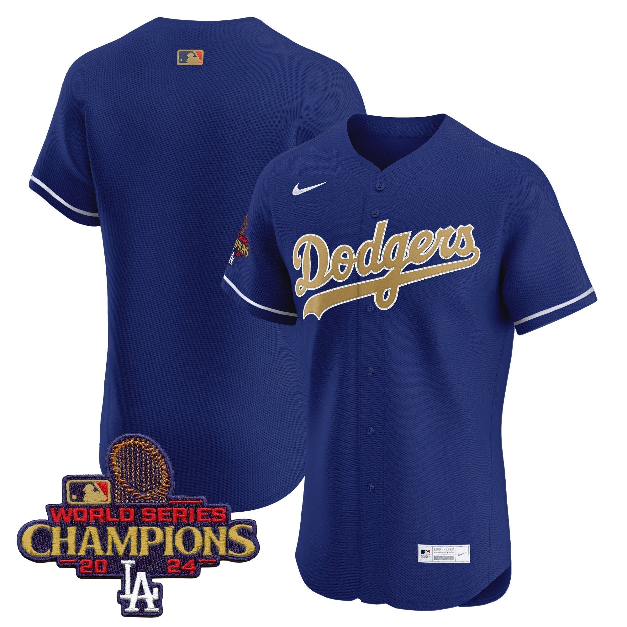 Dodgers 2025 Gold Vapor Premier Elite Jersey - All Stitched