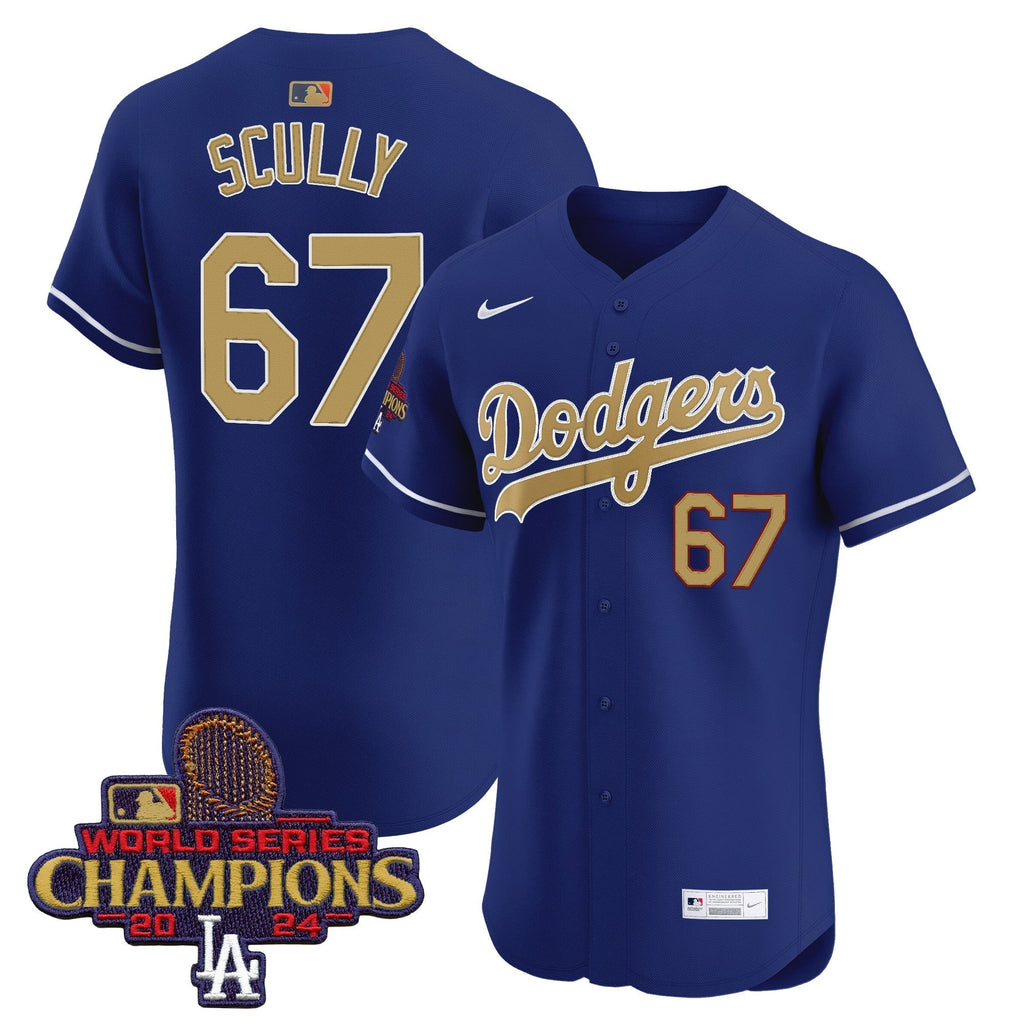 Dodgers 2025 Gold Vapor Premier Elite Jersey - All Stitched