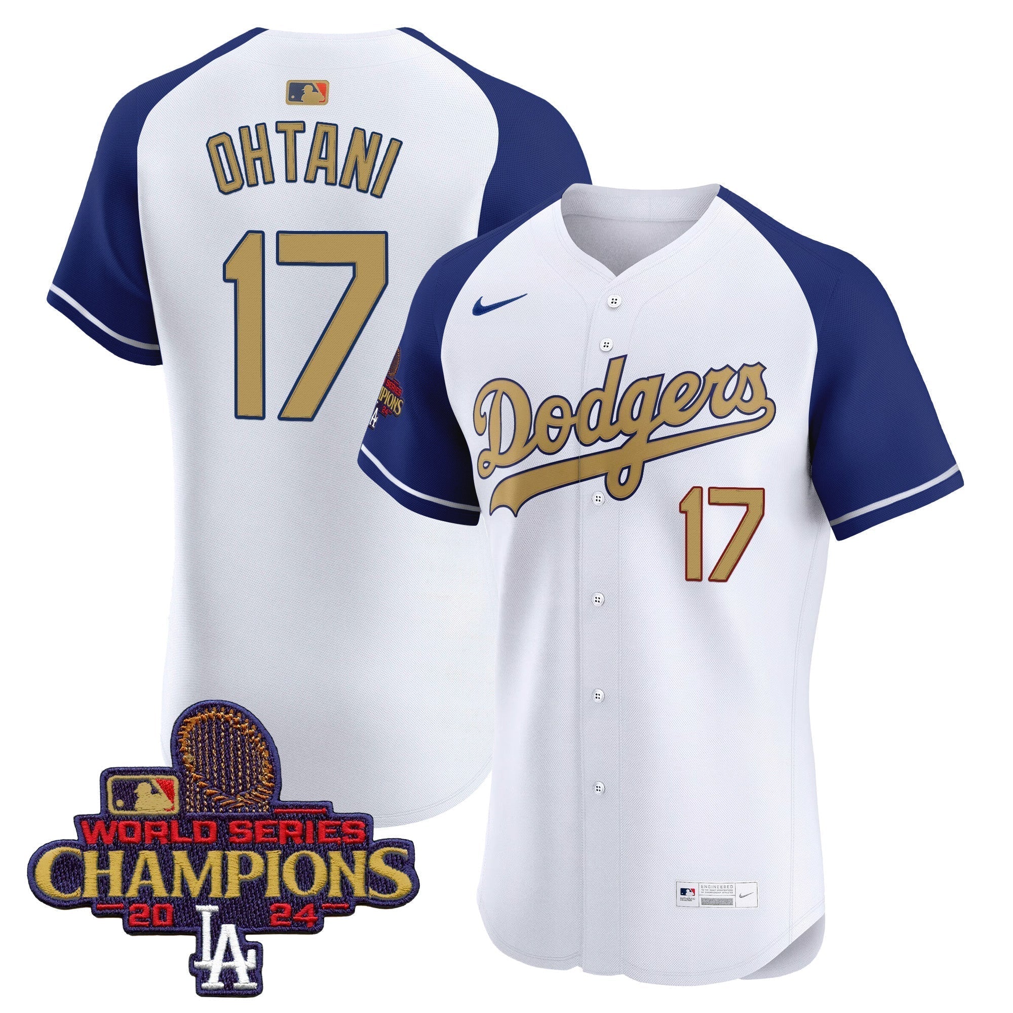 Dodgers 2025 Gold Vapor Premier Elite Jersey - All Stitched