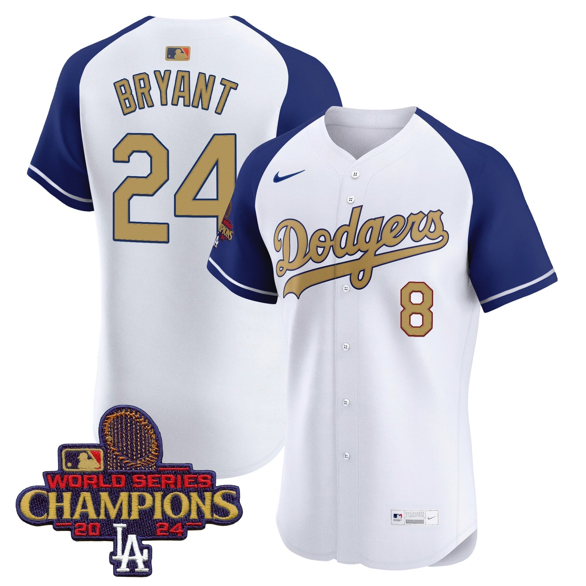 Dodgers 2025 Gold Vapor Premier Elite Jersey - All Stitched