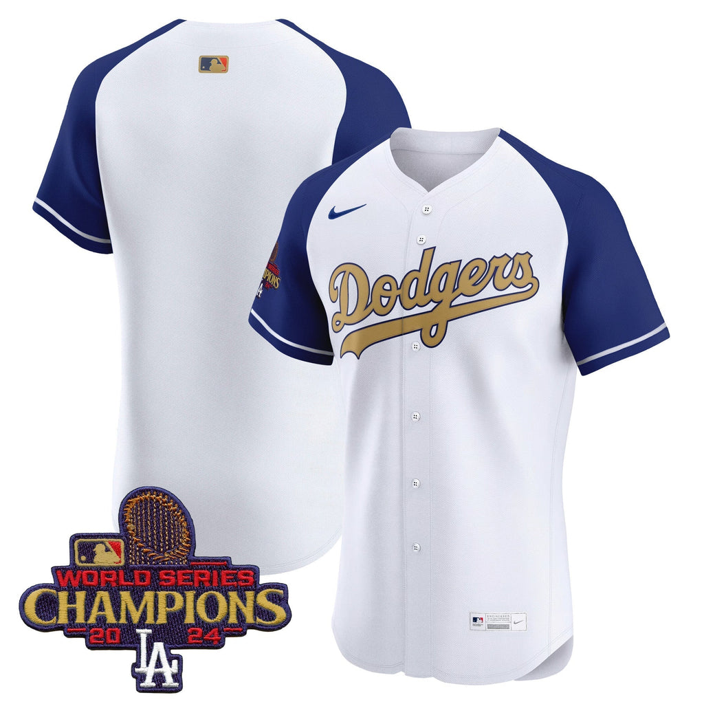 Dodgers 2025 Gold Vapor Premier Elite Jersey - All Stitched