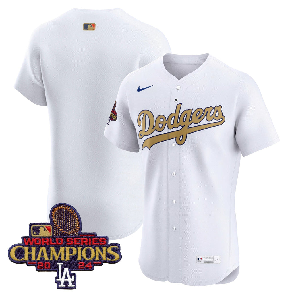 Dodgers 2025 Gold Vapor Premier Elite Jersey - All Stitched