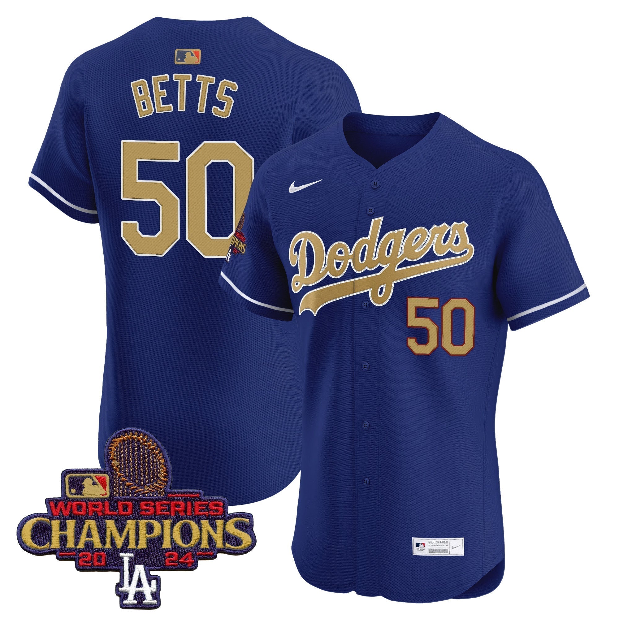 Dodgers 2025 Gold Vapor Premier Elite Jersey - All Stitched