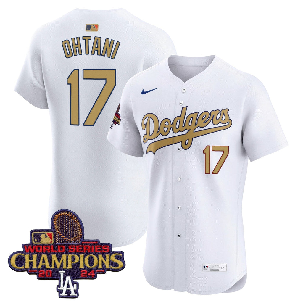 Dodgers 2025 Gold Vapor Premier Elite Jersey - All Stitched