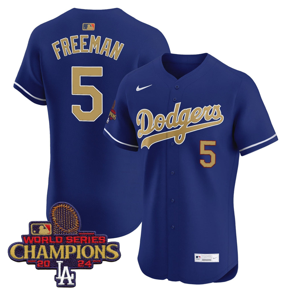 Dodgers 2025 Gold Vapor Premier Elite Jersey - All Stitched