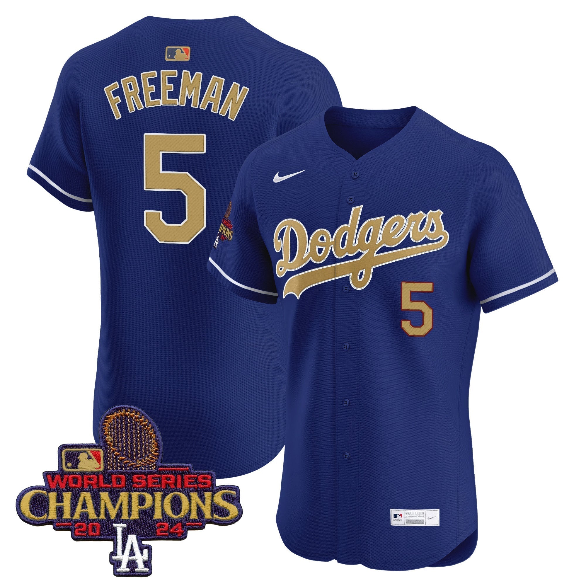 Dodgers 2025 Gold Vapor Premier Elite Jersey - All Stitched