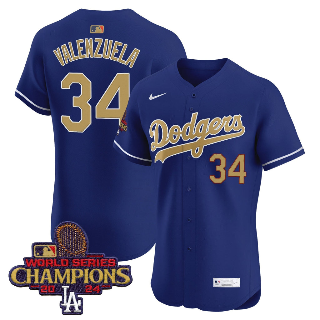 Dodgers 2025 Gold Vapor Premier Elite Jersey - All Stitched