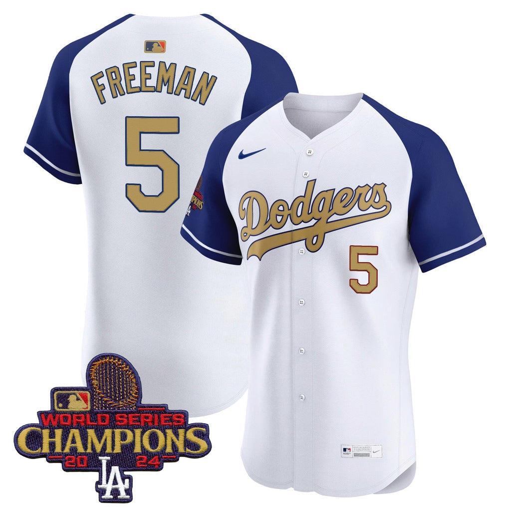 Dodgers 2025 Gold Vapor Premier Elite Jersey - All Stitched