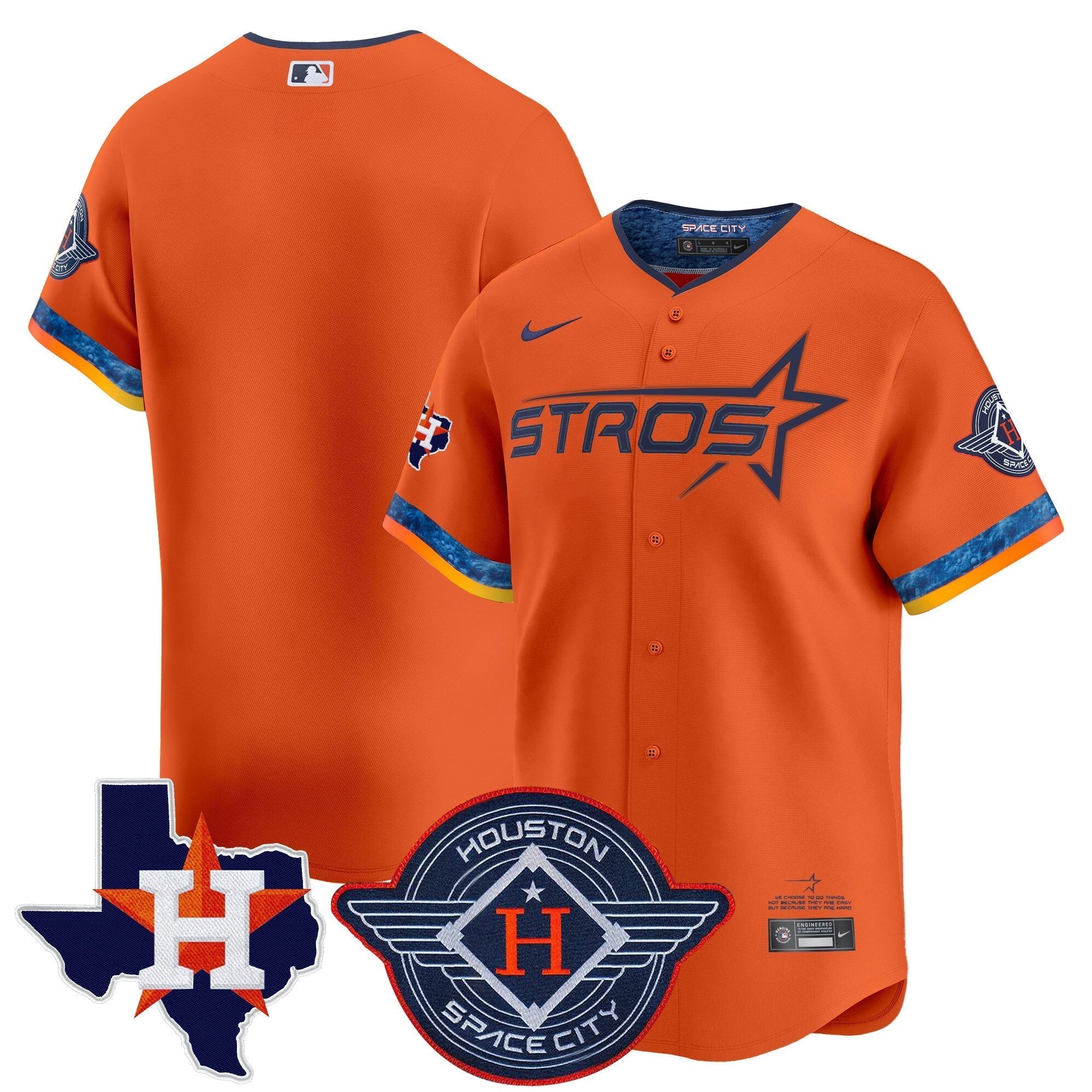 HOU 2025 City Connect Texas Patch Vapor Premier Limited Jersey - All Stitched
