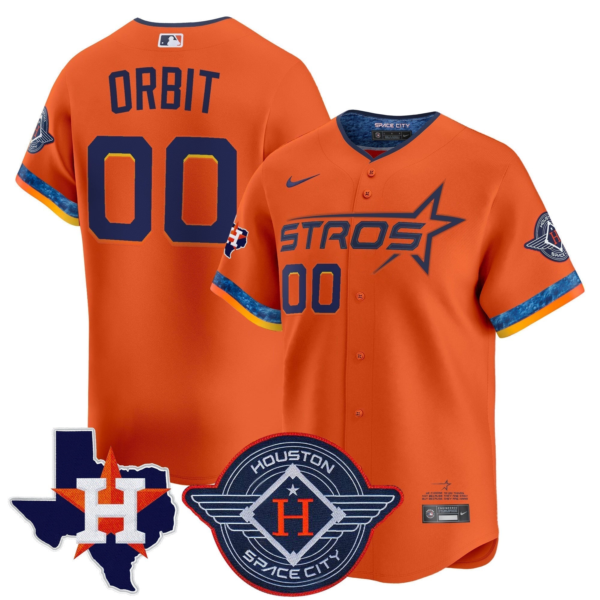 HOU 2025 City Connect Texas Patch Vapor Premier Limited Jersey - All Stitched