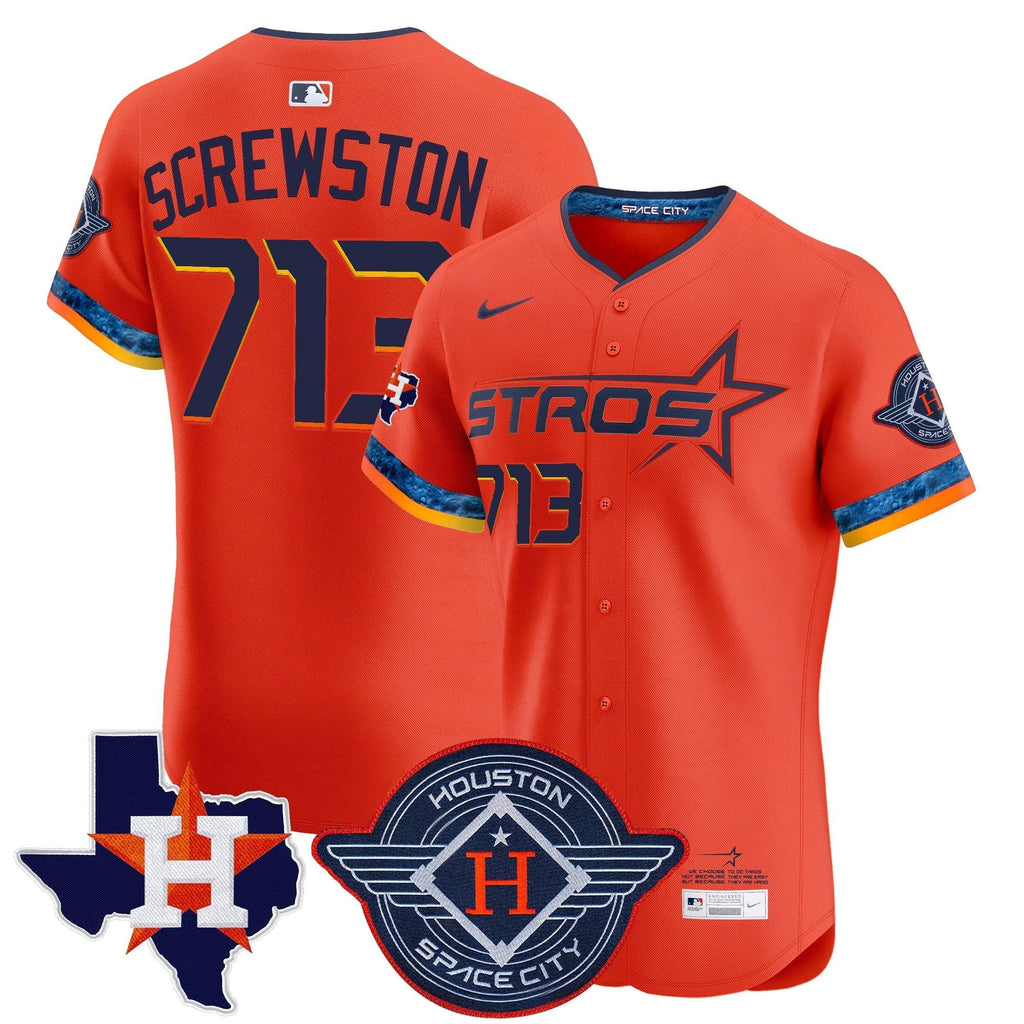 HOU 2025 City Connect Texas Patch Vapor Premier Elite Jersey - All Stitched