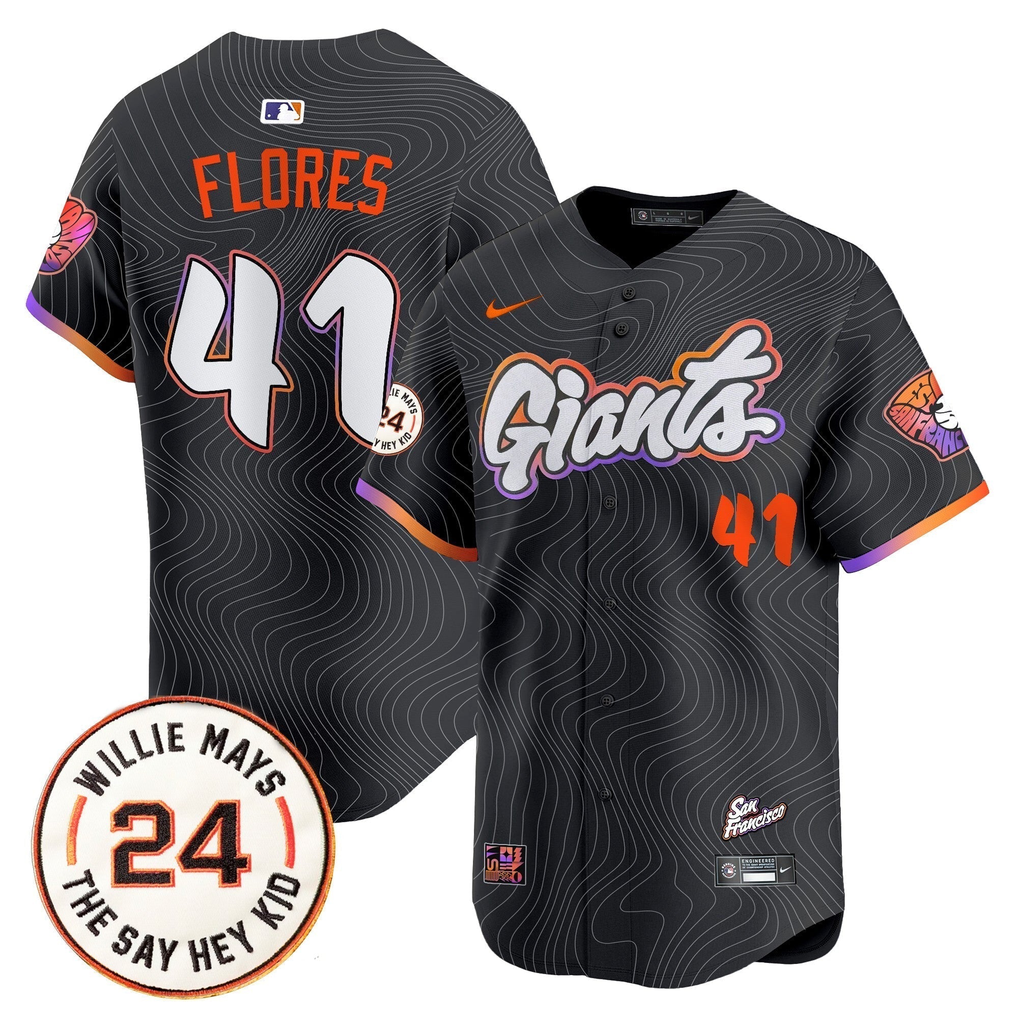 SF 2025 Willie Mays Patch Vapor Premier Limited Jersey - All Stitched