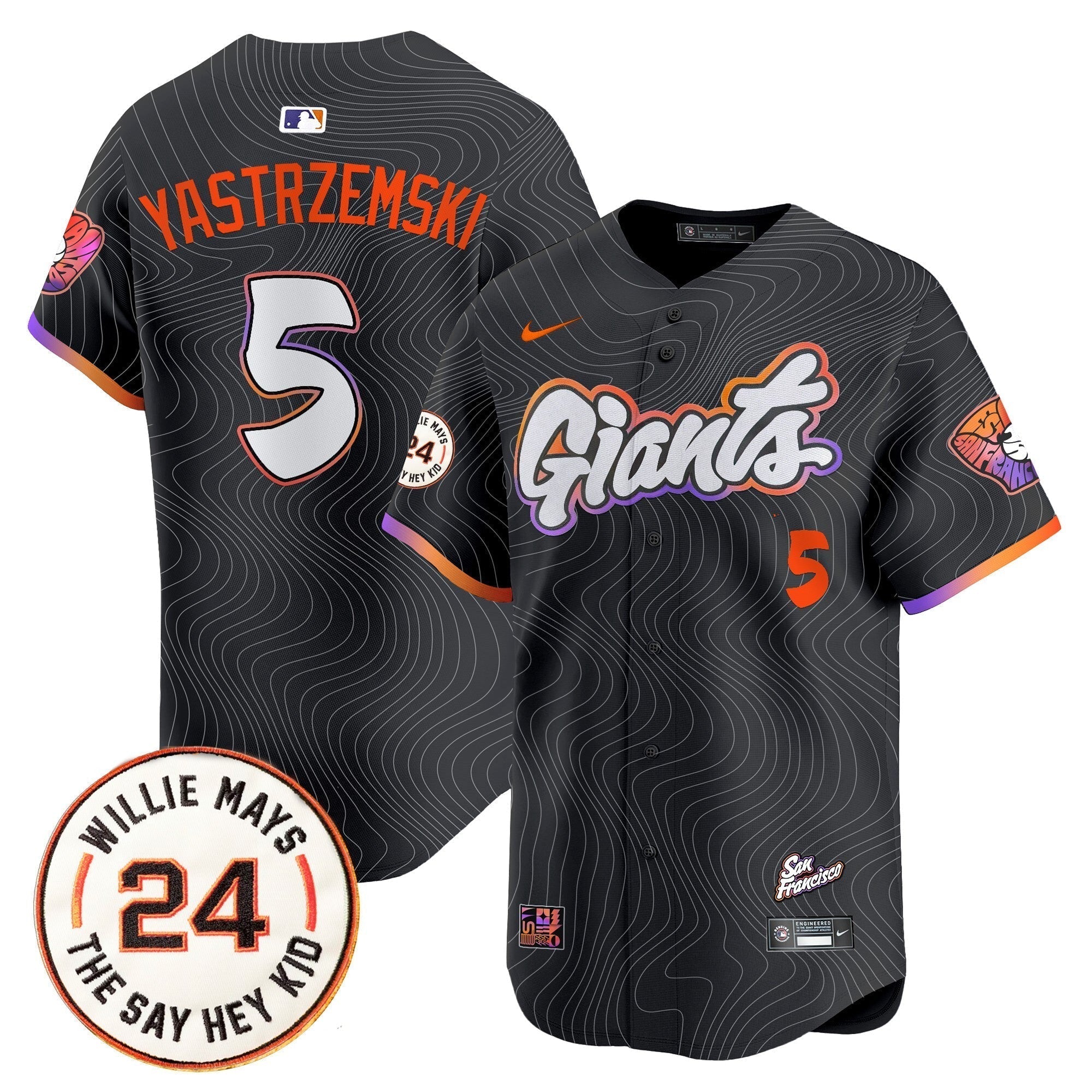 SF 2025 Willie Mays Patch Vapor Premier Limited Jersey - All Stitched