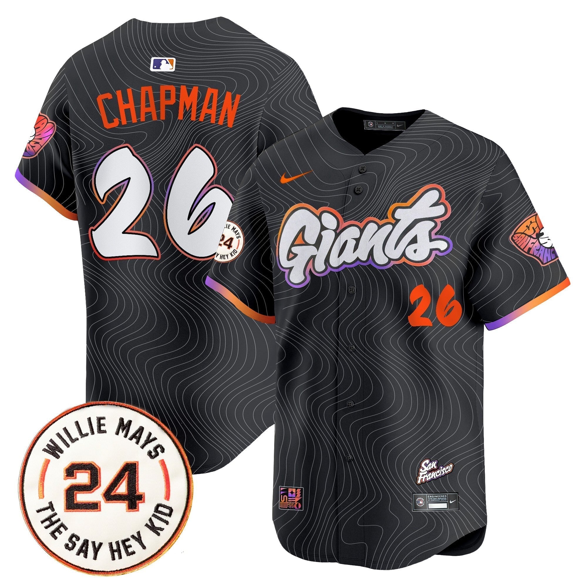 SF 2025 Willie Mays Patch Vapor Premier Limited Jersey - All Stitched