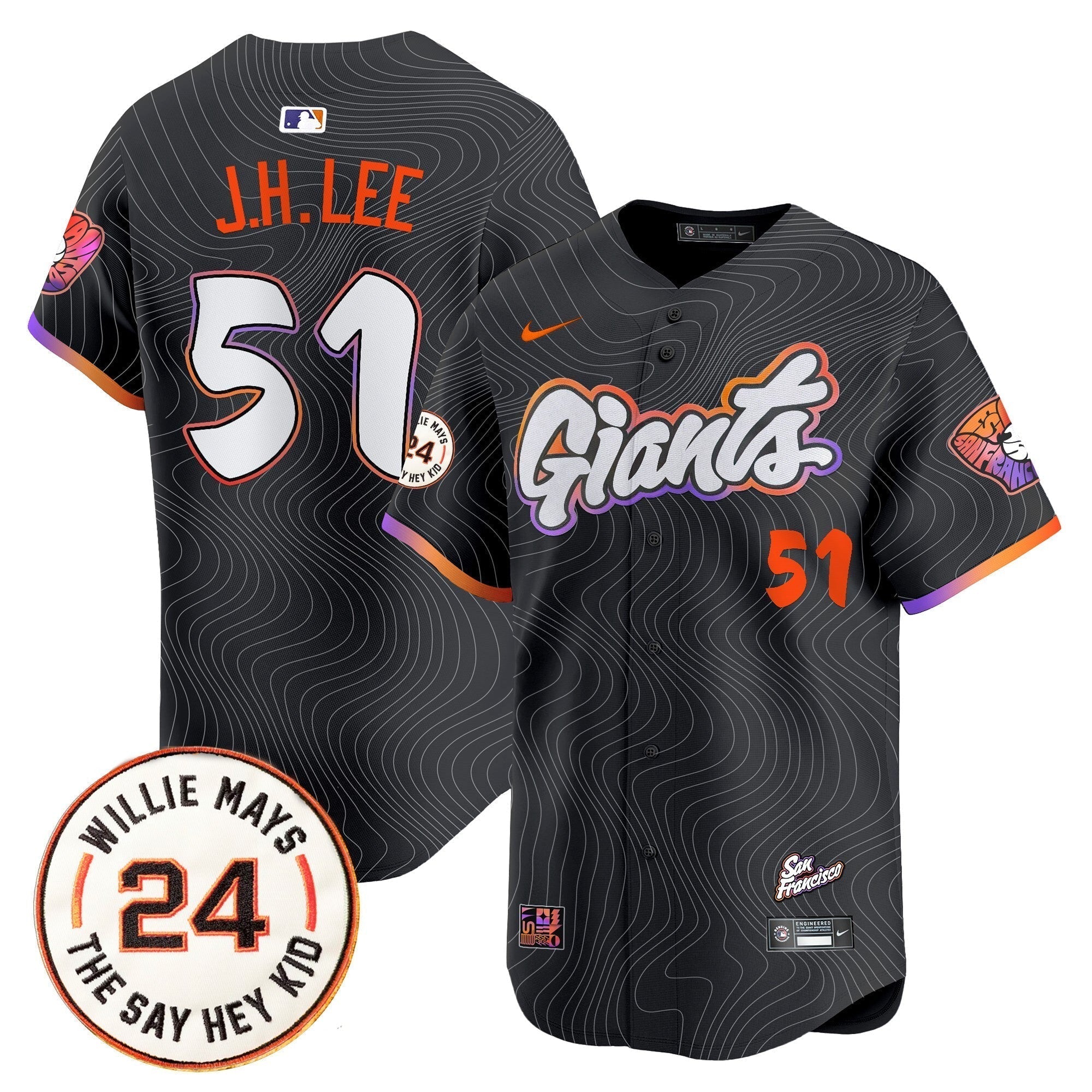SF 2025 Willie Mays Patch Vapor Premier Limited Jersey - All Stitched