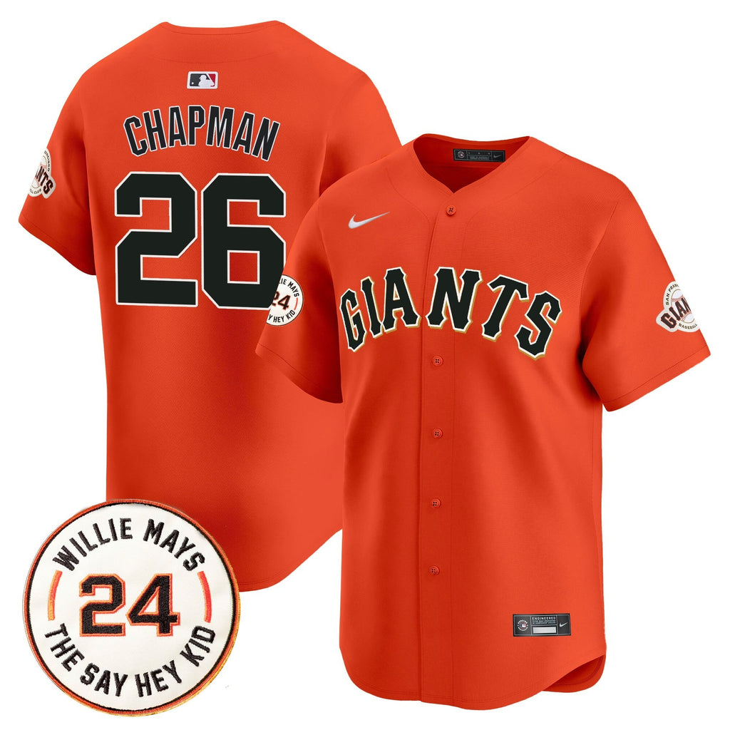 SF 2025 Willie Mays Patch Vapor Premier Limited Men Jersey - All Stitched