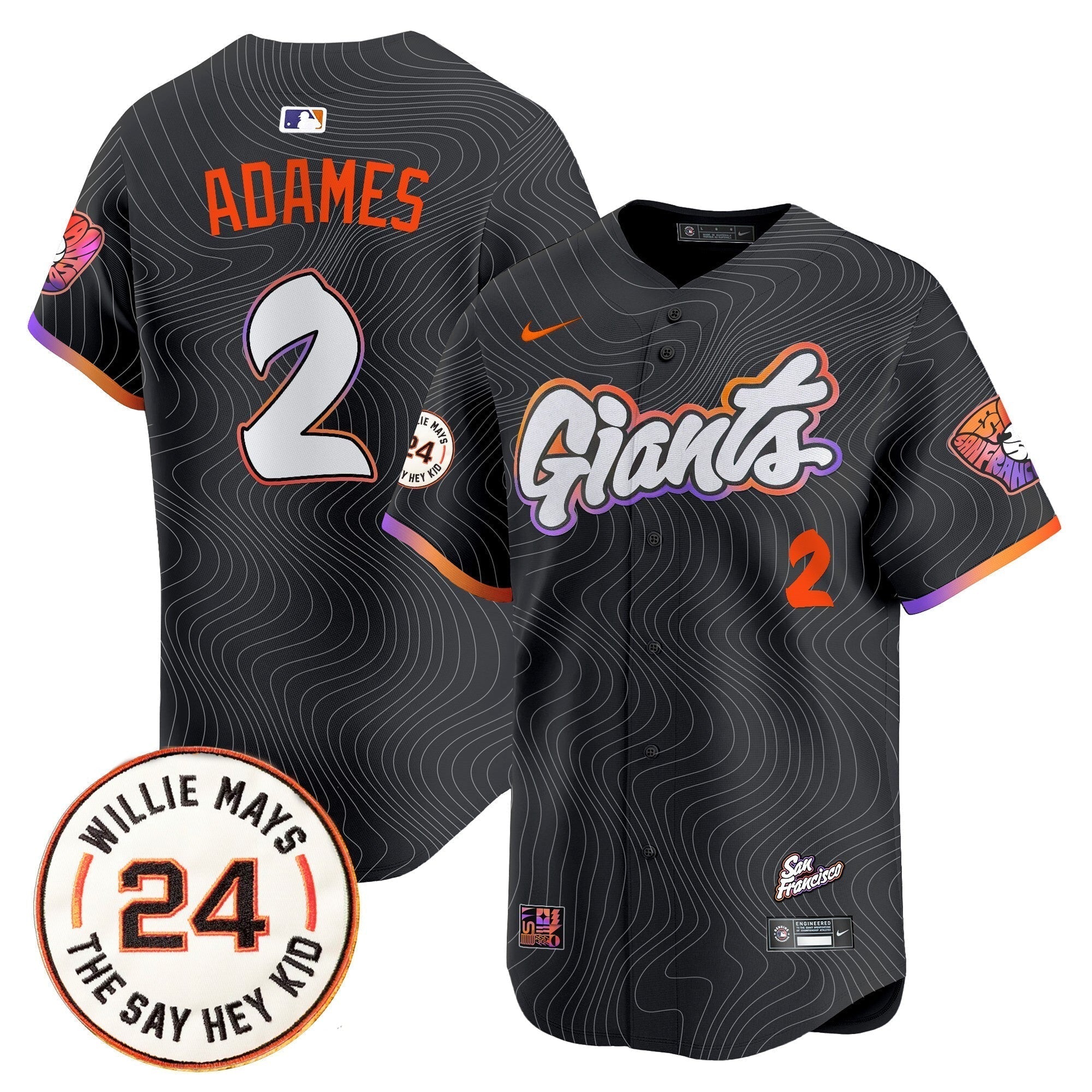 SF 2025 Willie Mays Patch Vapor Premier Limited Jersey - All Stitched