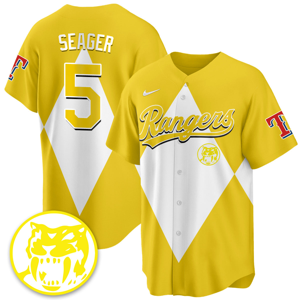 Men's Texas Rangers Power Rangers Limited Jersey - All Stitched