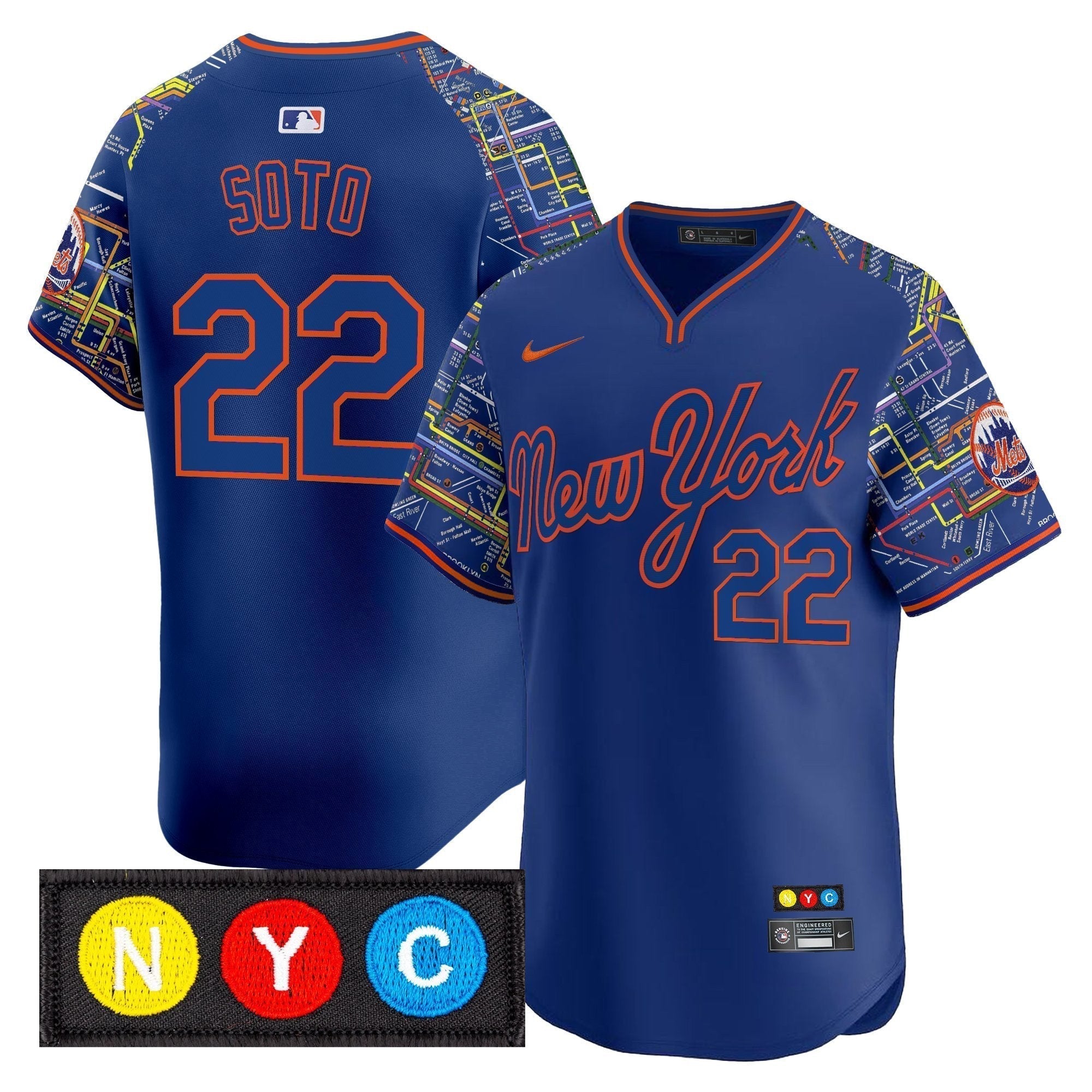 NYM Subway Style Vapor Premier Limited Jersey - Stitched