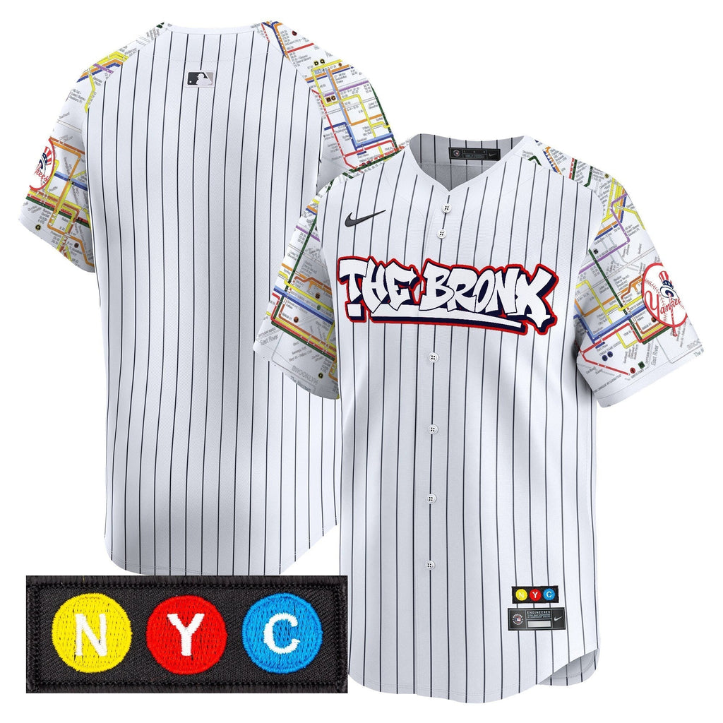 NYY The Bronx Subway Style Vapor Premier Limited Jersey - Stitched