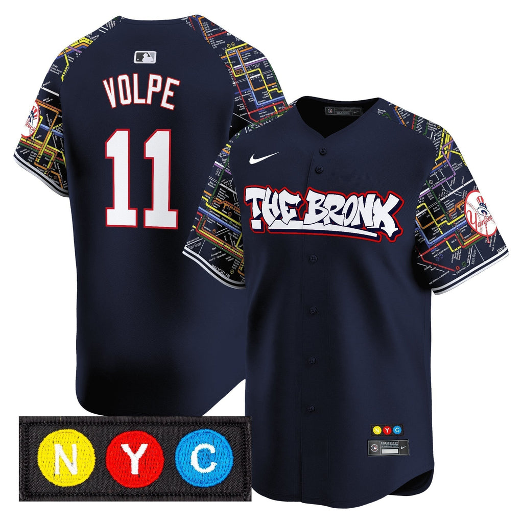 NYY The Bronx Subway Style Vapor Premier Limited Men Jersey - Stitched