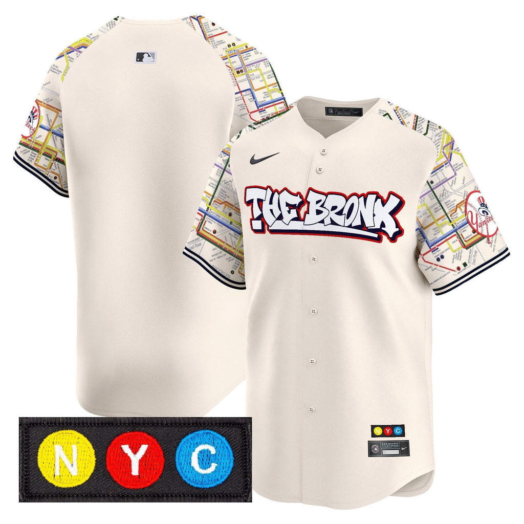 NYY The Bronx Subway Style Vapor Premier Limited Jersey - Stitched