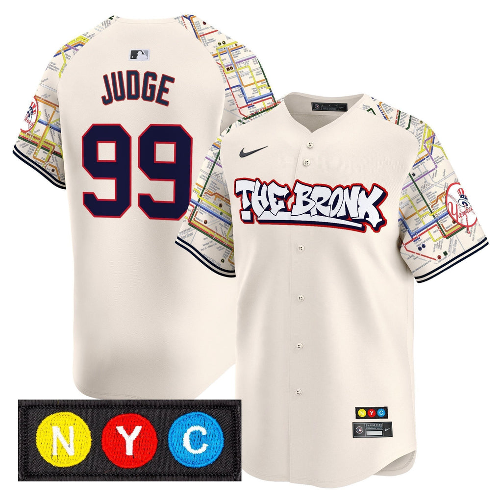 NYY The Bronx Subway Style Vapor Premier Limited Jersey - Stitched