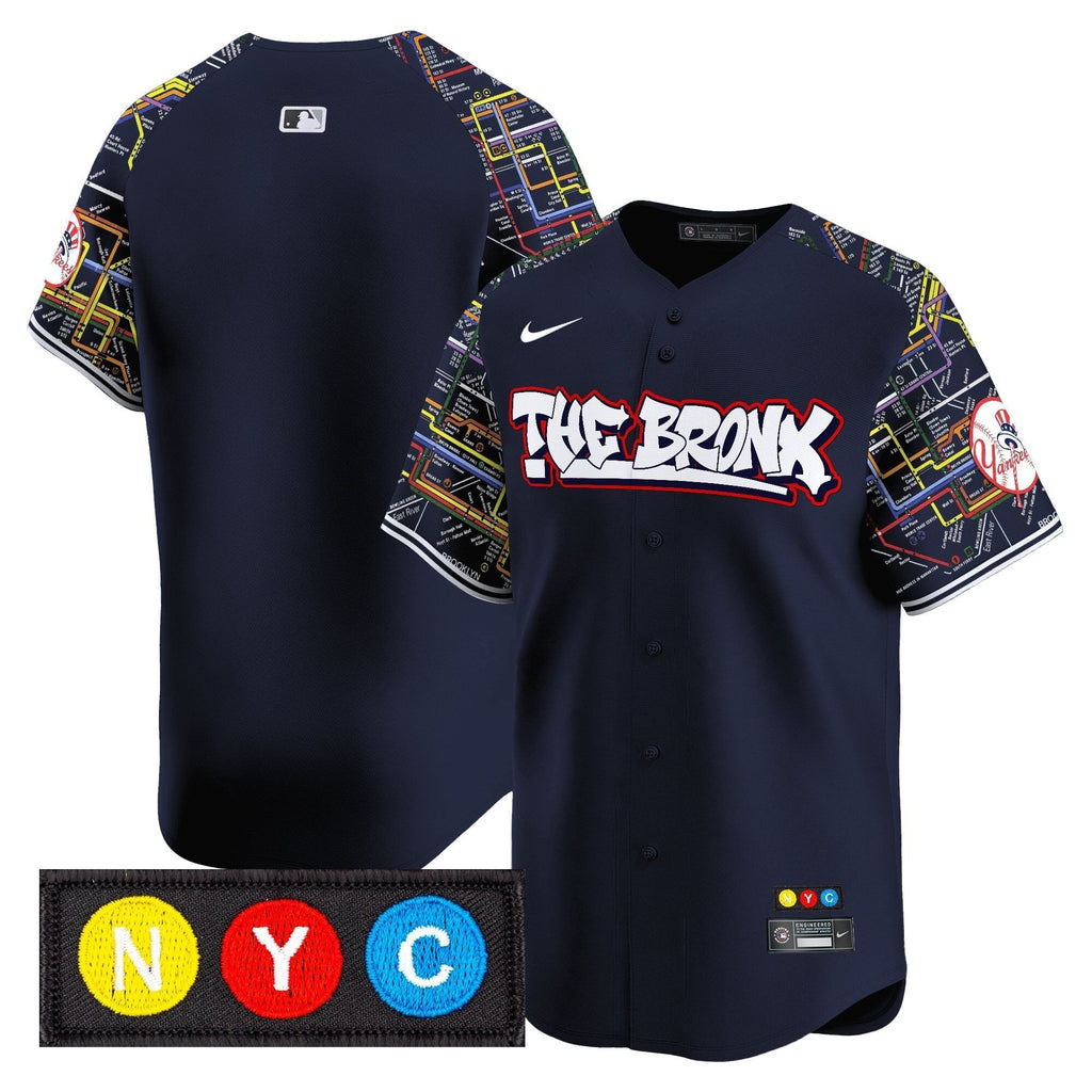 NYY The Bronx Subway Style Vapor Premier Limited Men Jersey - Stitched