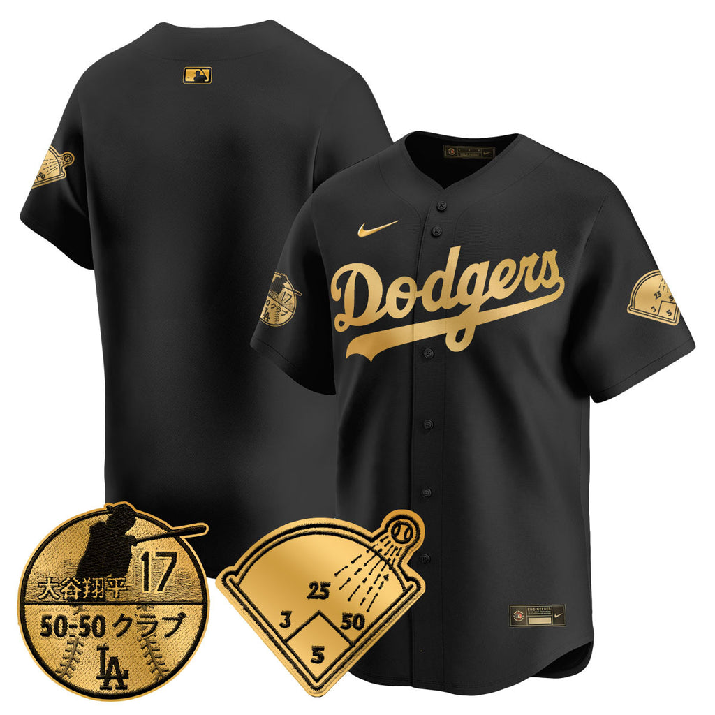 Men's Los Angeles Dodgers Vapor Limited Jersey - Shohei Ohtani Patch - All Stitched