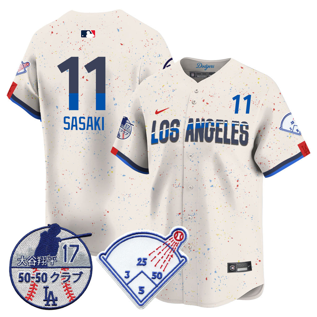 Men's Los Angeles Dodgers Vapor Limited Jersey - Shohei Ohtani Patch - All Stitched