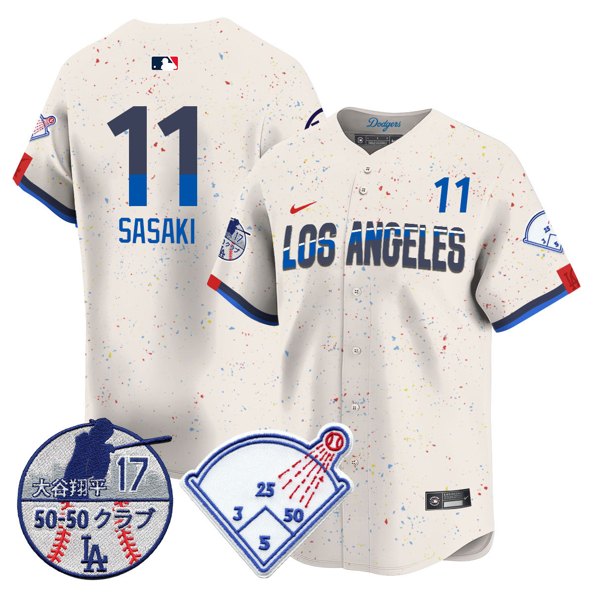 Men's Los Angeles Dodgers Vapor Limited Jersey - Shohei Ohtani Patch - All Stitched