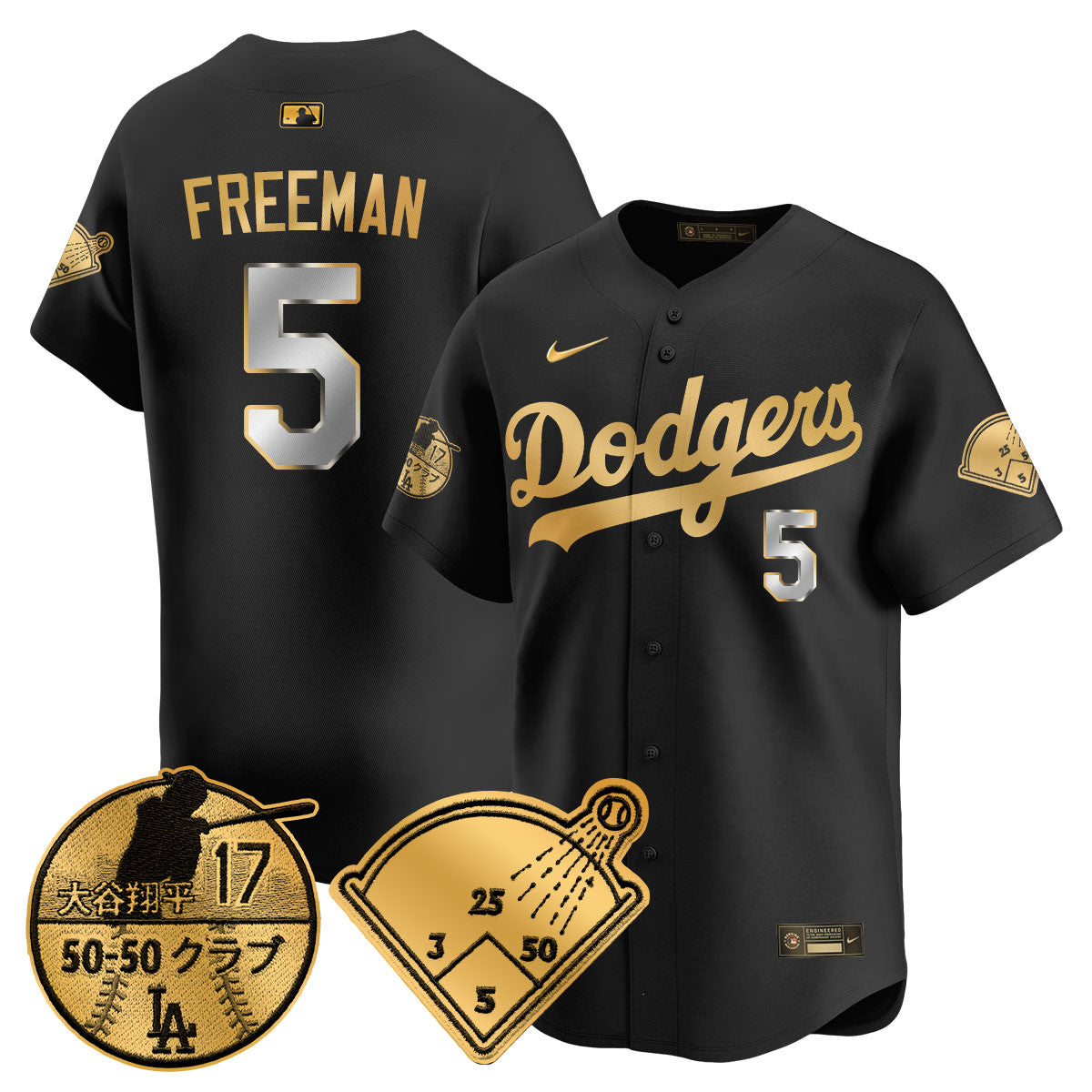 Men's Los Angeles Dodgers Vapor Limited Jersey - Shohei Ohtani Patch - All Stitched