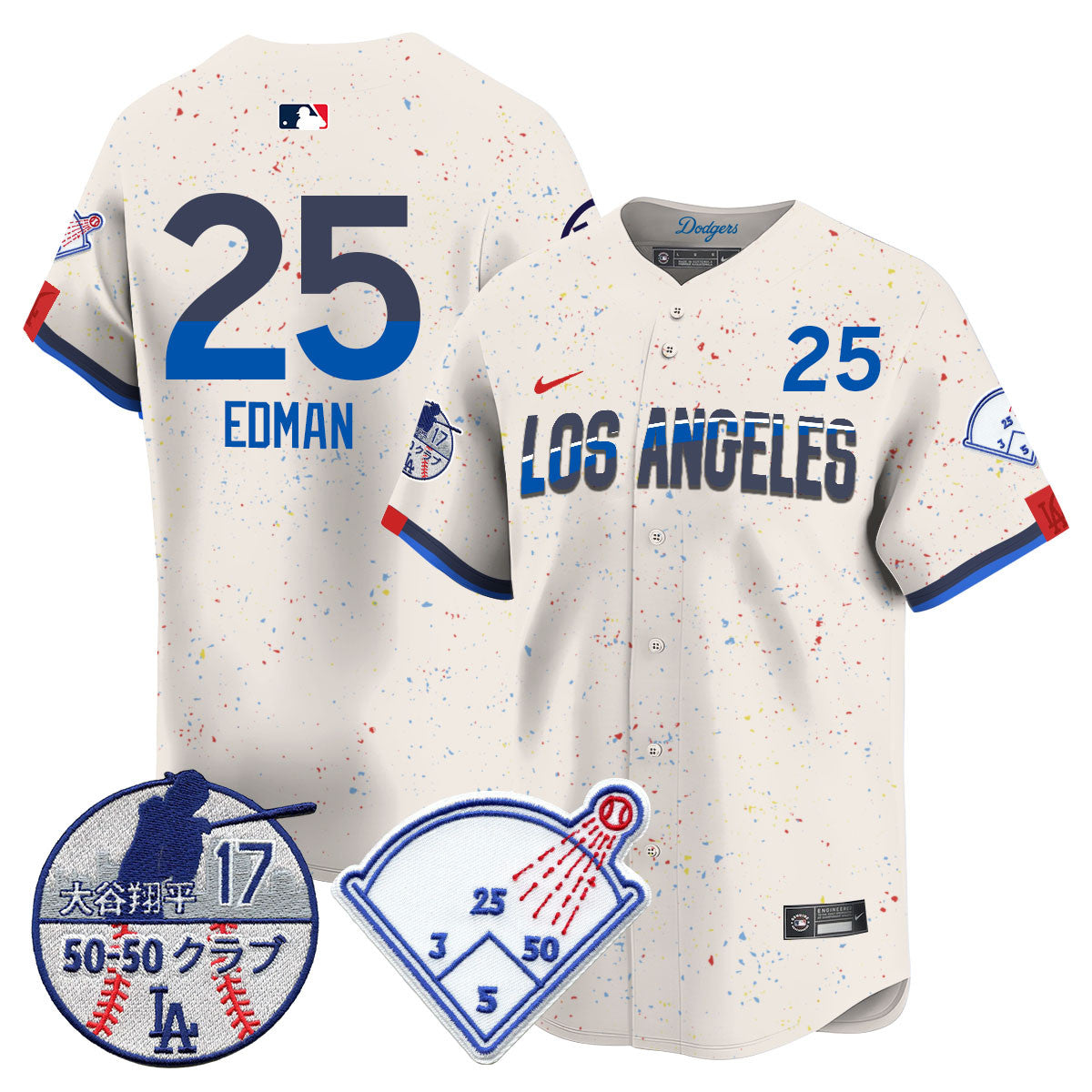 Men's Los Angeles Dodgers Vapor Limited Jersey - Shohei Ohtani Patch - All Stitched
