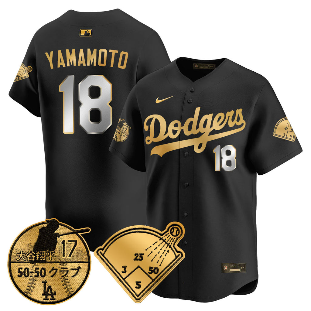 Men's Los Angeles Dodgers Vapor Limited Jersey - Shohei Ohtani Patch - All Stitched