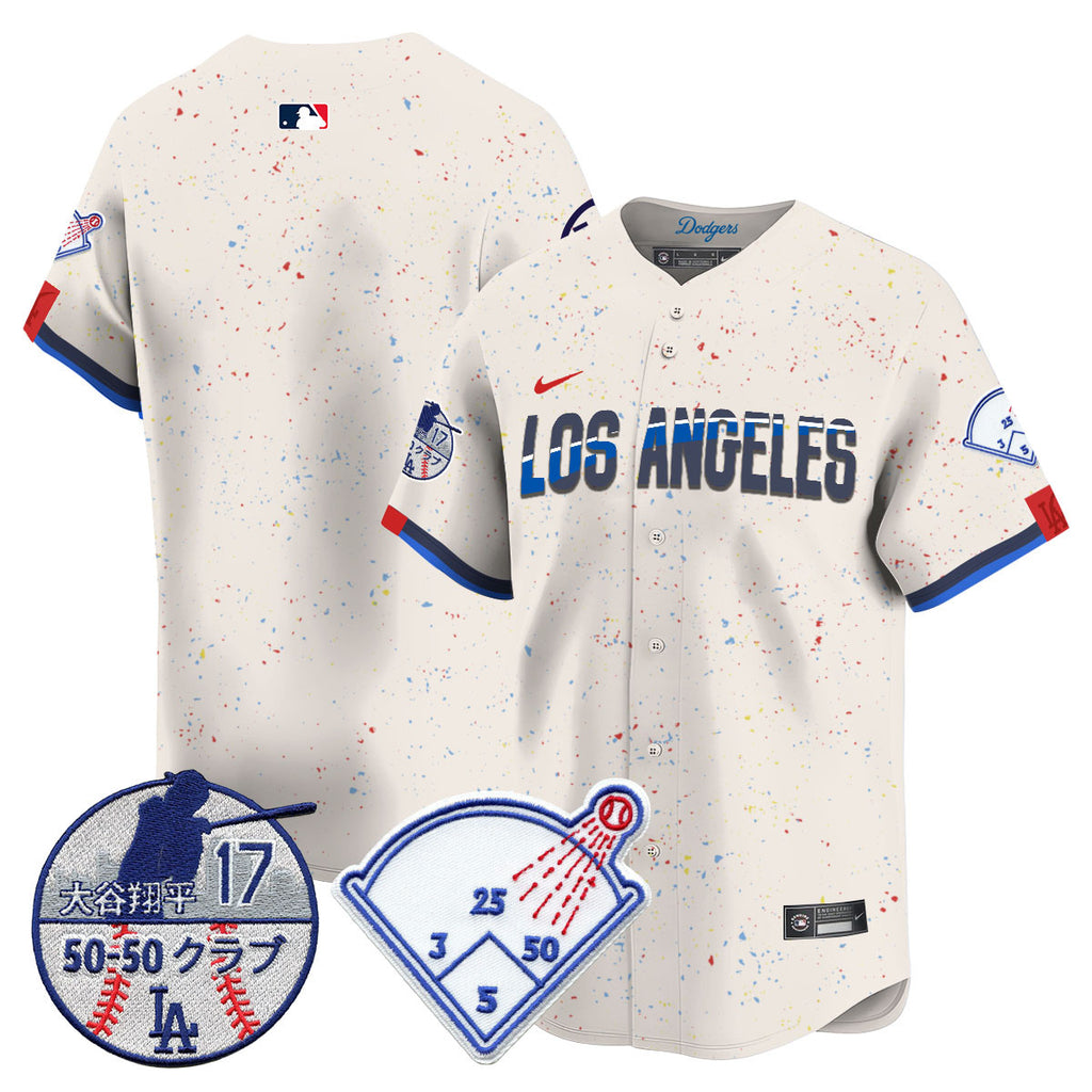 Men's Los Angeles Dodgers Vapor Limited Jersey - Shohei Ohtani Patch - All Stitched