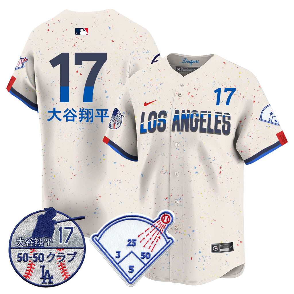 Men's Los Angeles Dodgers Vapor Limited Jersey - Shohei Ohtani Patch - All Stitched