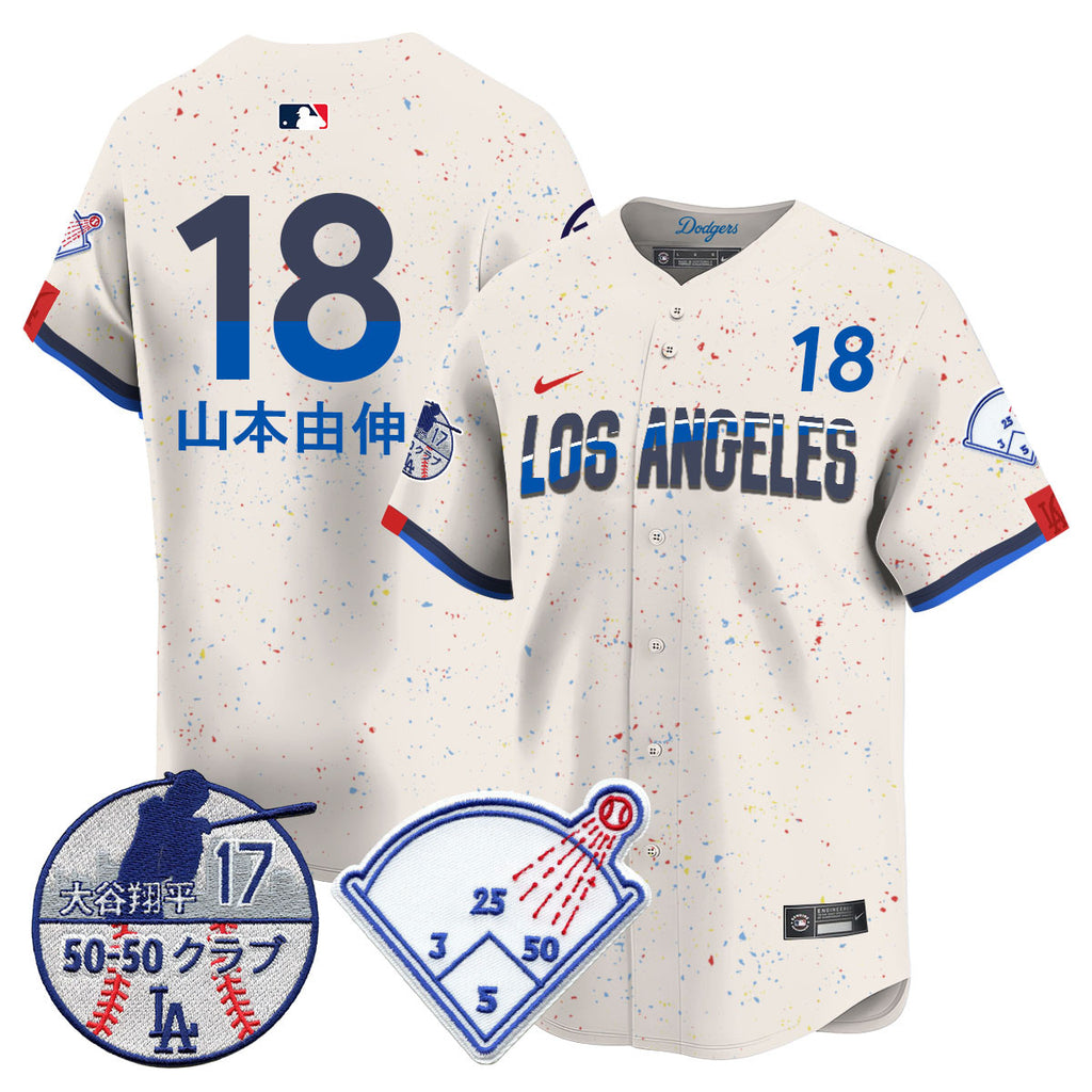 Men's Los Angeles Dodgers Vapor Limited Jersey - Shohei Ohtani Patch - All Stitched