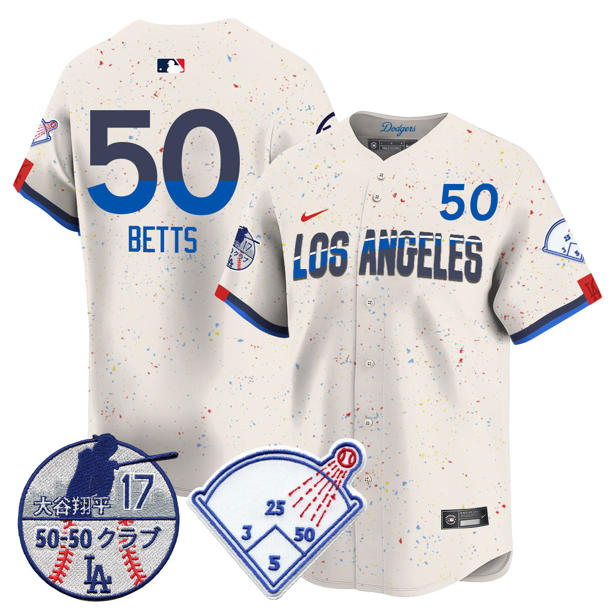 Men's Los Angeles Dodgers Vapor Limited Jersey - Shohei Ohtani Patch - All Stitched