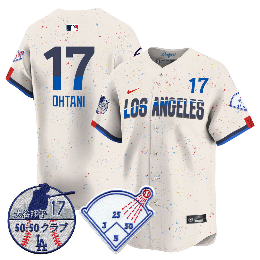 Men's Los Angeles Dodgers Vapor Limited Jersey - Shohei Ohtani Patch - All Stitched