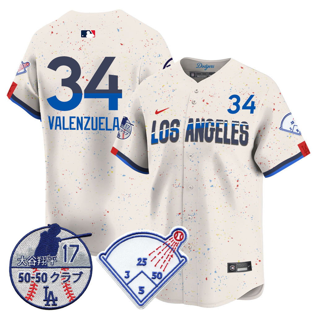 Men's Los Angeles Dodgers Vapor Limited Jersey - Shohei Ohtani Patch - All Stitched