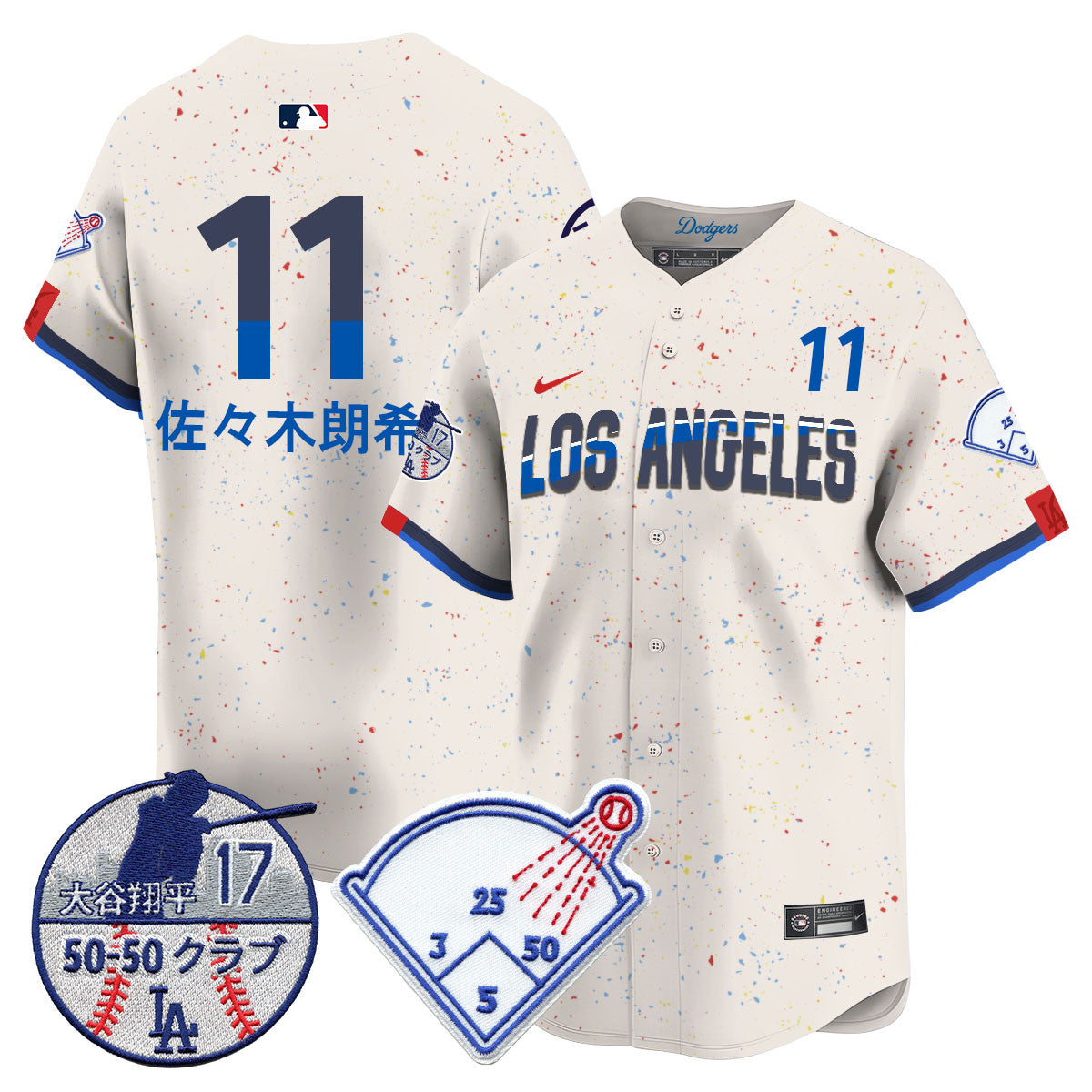 Men's Los Angeles Dodgers Vapor Limited Jersey - Shohei Ohtani Patch - All Stitched