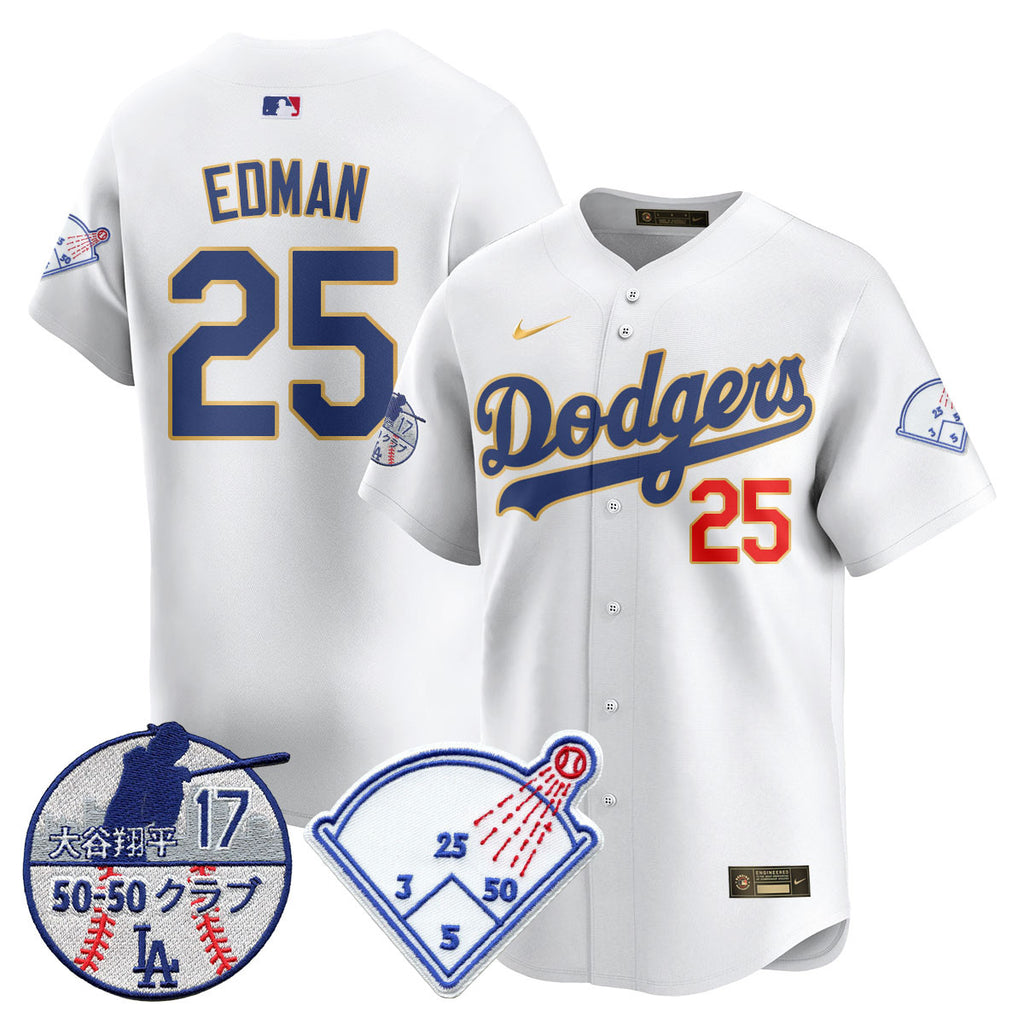 Men's Los Angeles Dodgers Vapor Limited Jersey - Shohei Ohtani Patch - All Stitched