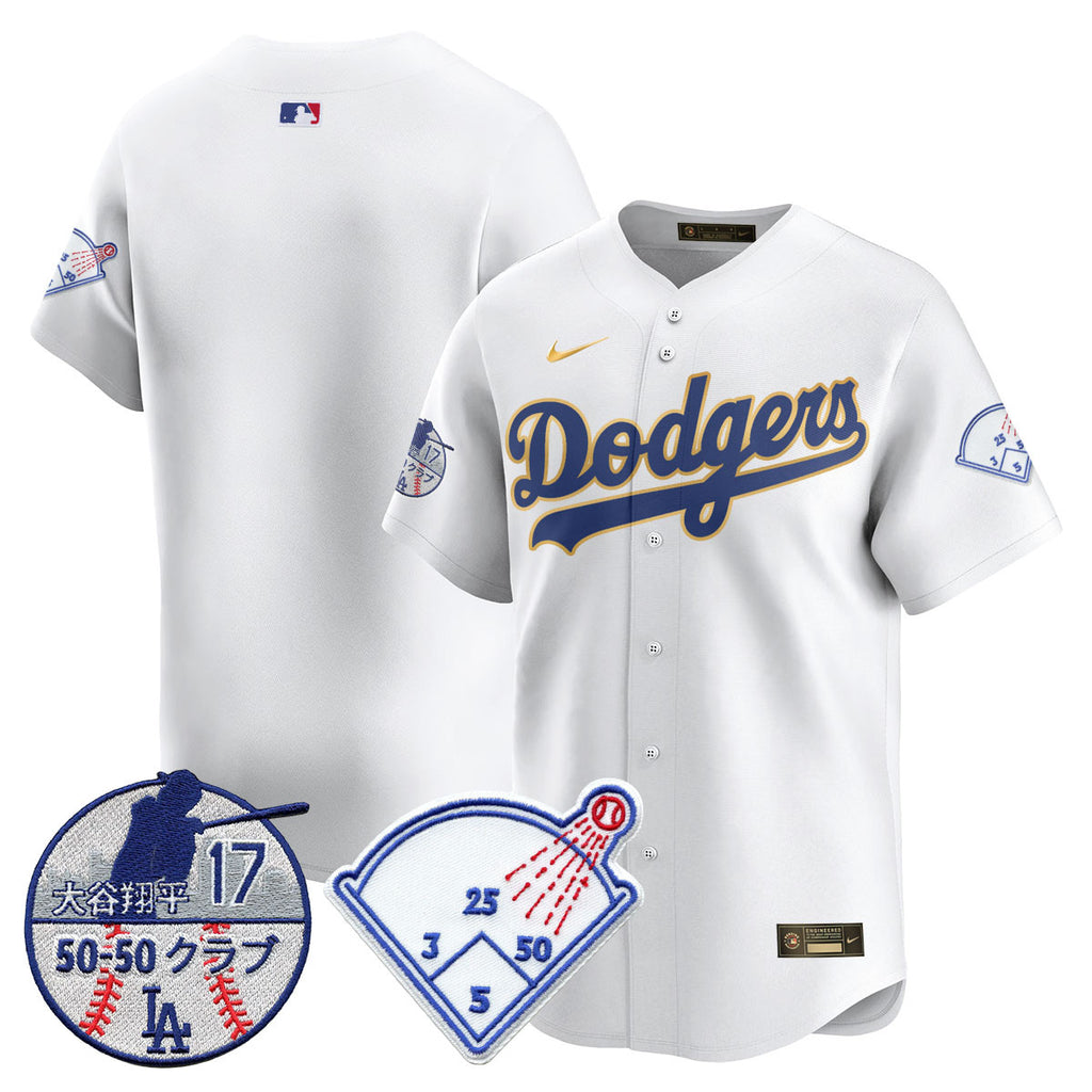 Men's Los Angeles Dodgers Vapor Limited Jersey - Shohei Ohtani Patch - All Stitched
