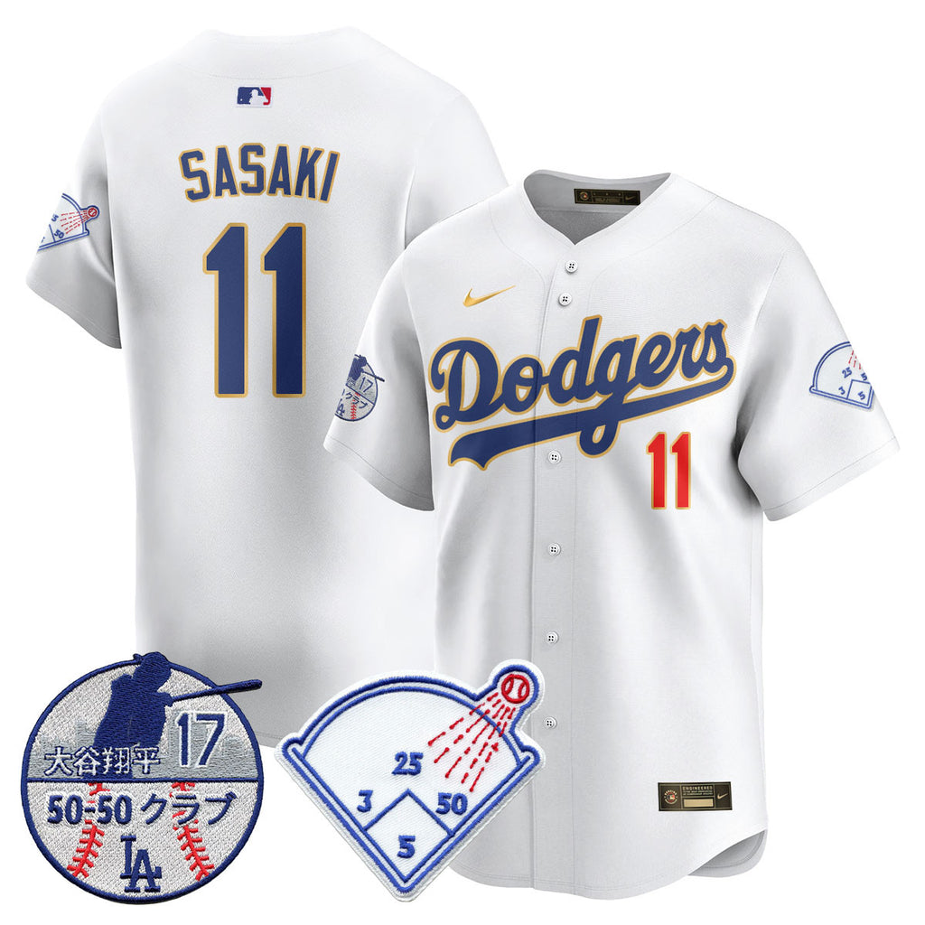 Men's Los Angeles Dodgers Vapor Limited Jersey - Shohei Ohtani Patch - All Stitched