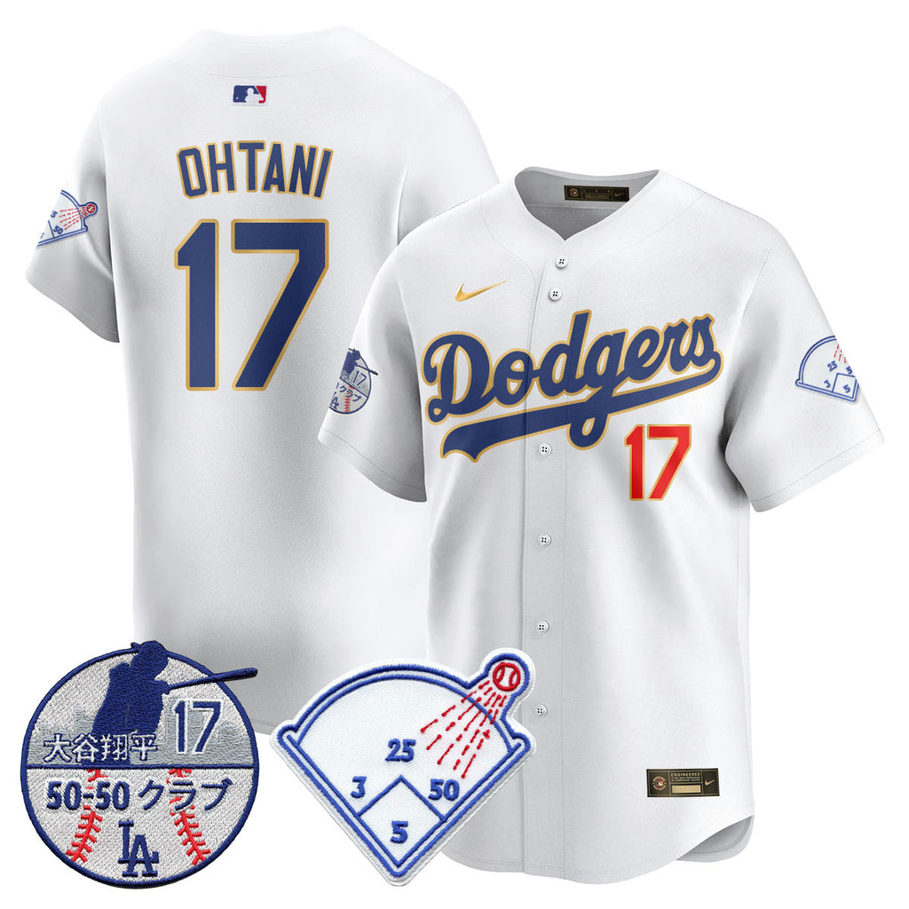 Men's Los Angeles Dodgers Vapor Limited Jersey - Shohei Ohtani Patch - All Stitched