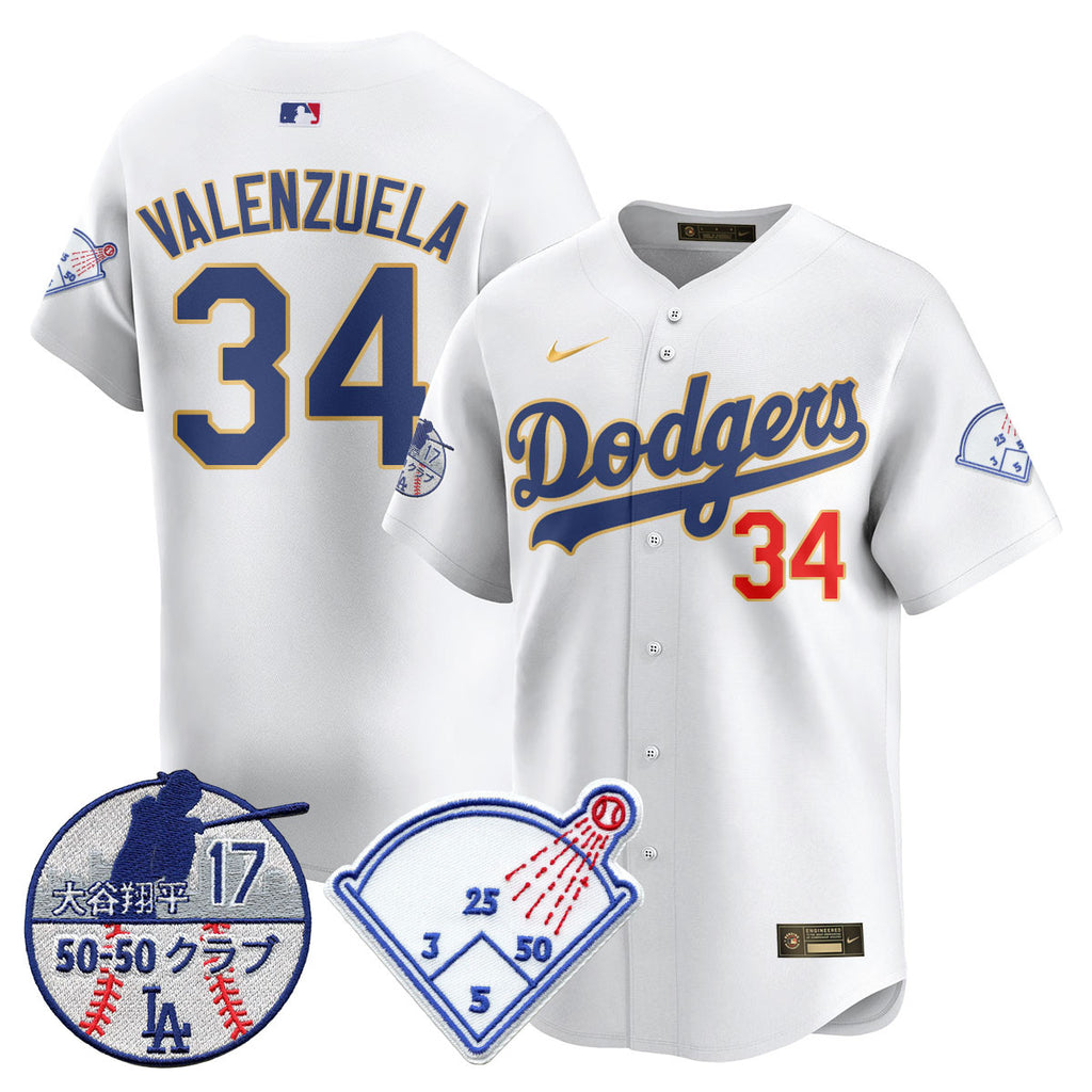 Men's Los Angeles Dodgers Vapor Limited Jersey - Shohei Ohtani Patch - All Stitched