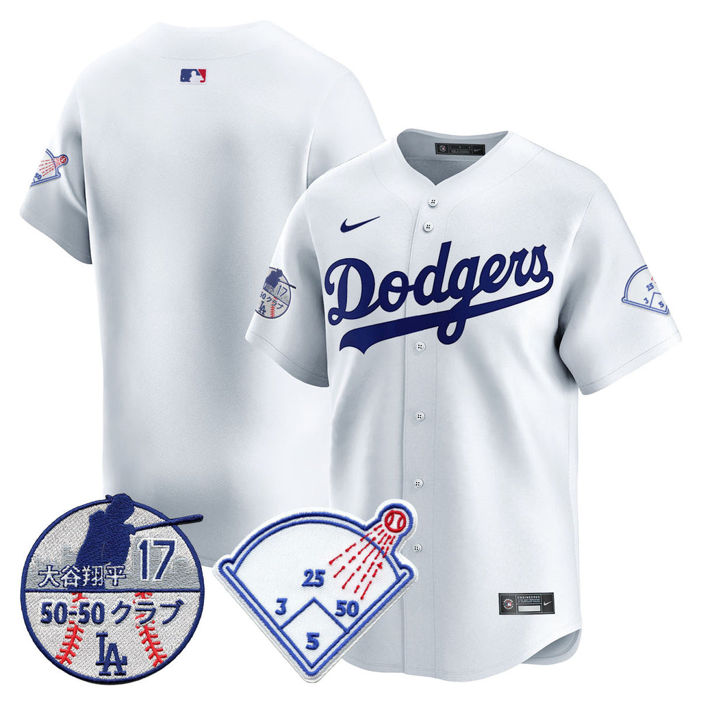Men's Los Angeles Dodgers Vapor Limited Jersey - Shohei Ohtani Patch - All Stitched